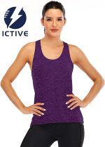 ICTIVE Womens Cross Backless Workout Tops for Women Racerback Tank Tops Open Back Running Tank Tops Muscle Tank Yoga Shirts - Image 2
